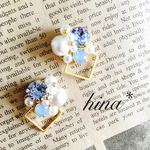 square□earring ⅱ(blue)