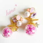 summer ＊glasdome earring(rose)
