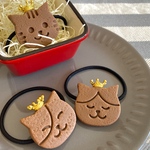 王様猫のクッキーヘアゴム＊オマケあり
