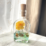 sea flower シーグラスボトルランプ　【ウィスキー】イエローマム