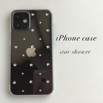 スターシャワー⭐︎..* 星柄 スマホケース スワロフスキー シンプル