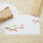 梅とウグイスのはんこ