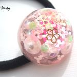 レジン ヘアゴム受注制作☆桜 満開ドーム