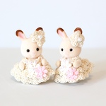 ayanyan47様専用　シルバニアファミリー　シルバニア　服　ドレス　♡ホワイト　ウェディング♡ 赤ちゃんドレスセット