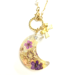 月とバタフライのオルゴナイト付きバッグチャーム