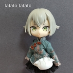チャイナトップス(秋色ブルー)＋餃子バッグのセット