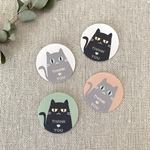 サンキューシール　ぶらさがりneko【丸型】