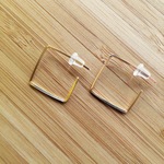 四角ピアス【14KGF】