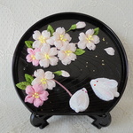 つまみ細工　（アレンジつまみ）「小さなお花見」