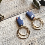 リングのポリマークレイピアス/イヤリング