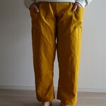 みき様オーダー品　　細畝コーデュロイのすっきりパンツ（マスタード）総丈９２ｃｍ