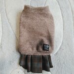 犬服！Msize！暖か！チェックスカート