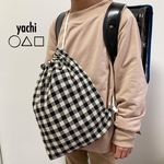 素敵なバッグ★人気のチェック柄❤️ショルダー型　お着替え入れ　お着替えバッグ