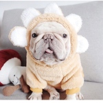 犬服　花柄　モコモコ　パーカー　フレンチブルドッグ　ボストンテリア　シュナウザー　パグ　トイプードル　柴犬　コーギー　ポメラニアン