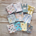 新作!!＊選べる２枚or３枚＊プチ６重ガーゼハンカチセット＊男の子セレクト⑤《入園入学・プレゼントにも！》