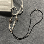 【ﾏｽｸﾁｪｰﾝ】black×silver 蝶々🦋🖤