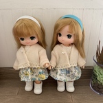 花柄ワンピカーディガンセット ミキマキちゃんサイズ