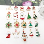 クリスマスチャーム 20個セット カン付き アクセサリーパーツ アクセサリートップ ハンドメイド MIX アソート カラフル ゴールド ジルコニア