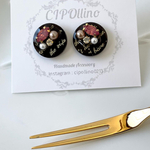 ちょっぴりお洒落なチョコレート風　レジンイヤリング　ピアス　バレンタインに