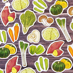 お野菜フレークシール①