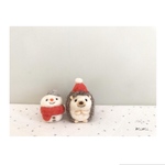 雪だるまとハリネズミさん