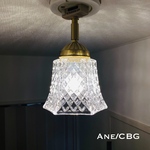 シーリングライト Ane/CBG アネ クリアガラス ランプシェード 角度自在器付器具 真鋳金色 間接照明 天井照明