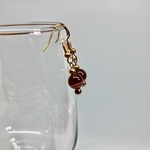 ピアス　キャンディジェイドピアス フックピアス パワーストーンピアス　8mm　(ゴールド) イヤリング、樹脂フック変更可　☆ピアス☆ピアス☆ピアス