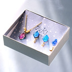 氷石glass ピアス・ネックレスset