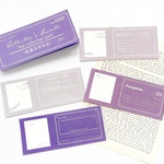 チケットメモ &スタンプ用紙 40枚set《purple》[P171]