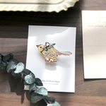 RIBBON-BIRD BROOCH