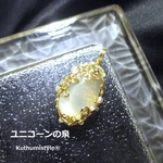 ムーンストーンペンダント（ワイヤージュエリー☆ワイヤーアクセサリー☆ワイヤーラッピング天然石ネックレス☆KuthumistyleⓇ☆クツミスタイル）