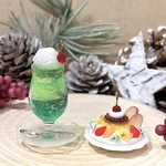メロンクリームソーダ&プリンアラモード