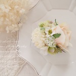 ローズのプチコサージュ  *cream*007