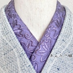 洗える刺繍半衿　大人パープル