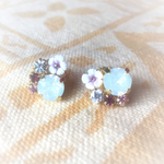 ビジュー フラワー  ピンク  イヤリング・ピアス