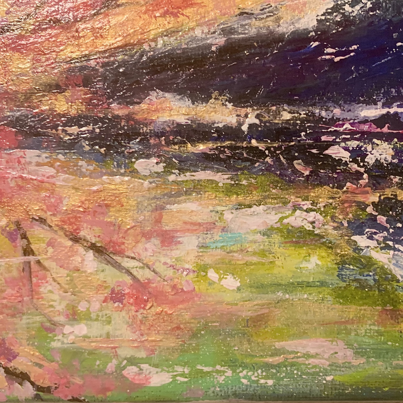 アクリル画 原画 富士山 桜 開運 - CHEN-ARTWORK'S GALLERY | minne