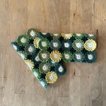 モチーフ編みのアームウォーマー【グリーン】