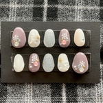 雪降る ネイルチップ❄️