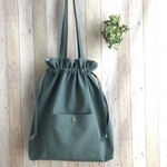 ［再販］キュッと！巾着トートバッグ＊シャドーブルー