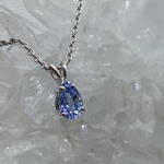 ブルーサファイアのシンプルネックレス～0.65ct