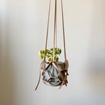 送料込み　レザー　プラントハンガーSサイズ　ヌメ