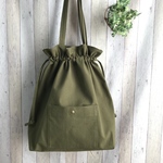 キュッと！巾着トートバッグ＊カーキ
