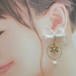 リボンイヤリングGH216