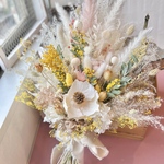 再販🌼ウェディングブーケ🌼ミモザとココフラワーのクラッチブーケ🌼ウェディングブーケ🌼前撮り