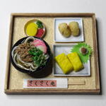 『肉うどん定食〜B〜』（ミニチュアフード）