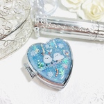 ゆきんこ仲良し シマエナガ ♡ ピルケース ハート 青
