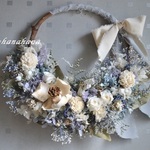 春ブルーのハーフwreath