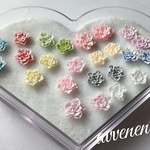 可愛い！3Dシリコンフラワーパーツ 24個