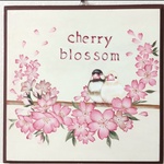 ✮トールペイント✮桜🌸と文鳥のフレーム