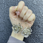 ワイヤーフラワーピアス